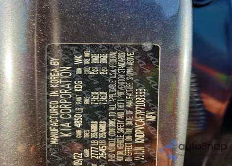 2023 Kia Sportage Ex z USA, uszkodzony, nr VIN KNDPVCAF7P7108993